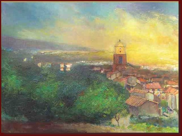 peinture paysage-saint tropez